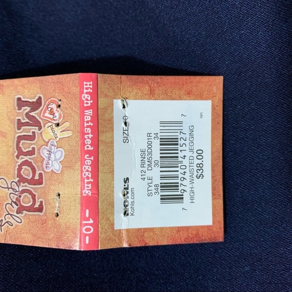 Mudd Girls Dark Wash High Rise Denim Jegging - Picture 8 of 9